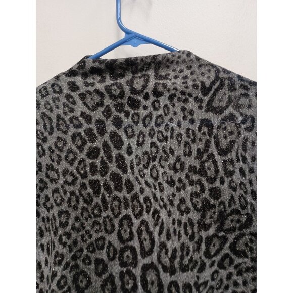 INC International Concept Womens Sweater Small Animal Print Metallic Mock Neck - Picture 8 of 8